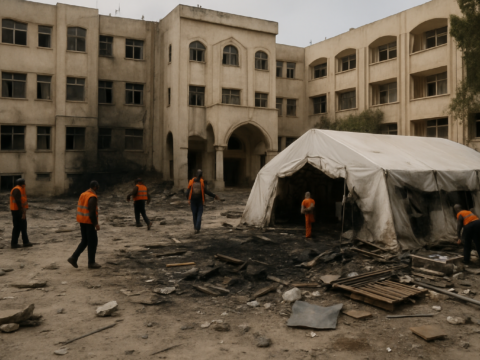 غارة إسرائيلية تصيب ثلاثة فلسطينيين في مستودع طبي داخل مجمع مستشفى شهداء الأقصى في غزة